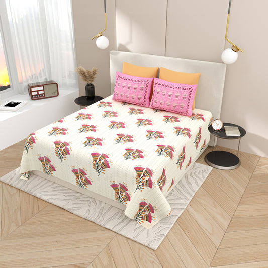 Premium Cotton Bedsheet Super King Size(108 X 108)Inches