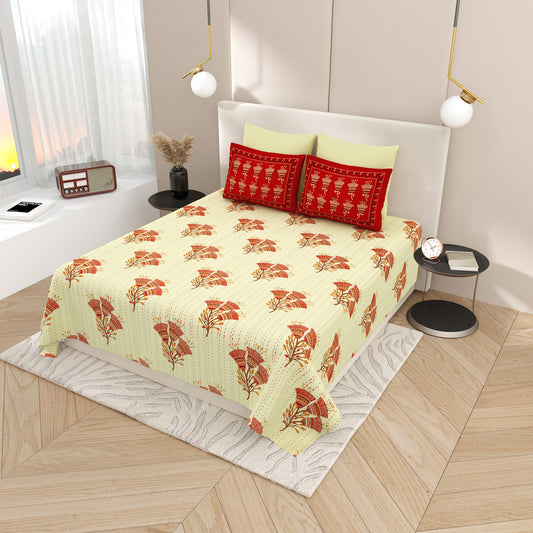 Premium Cotton Bedsheet Super King Size(108 X 108)Inches