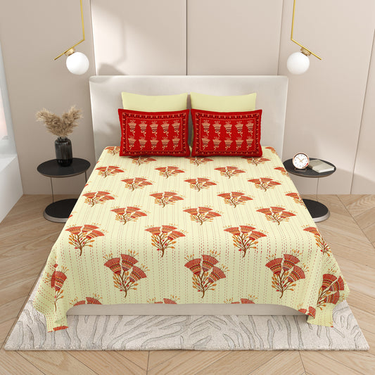 Premium Cotton Bedsheet Super King Size(108 X 108)Inches