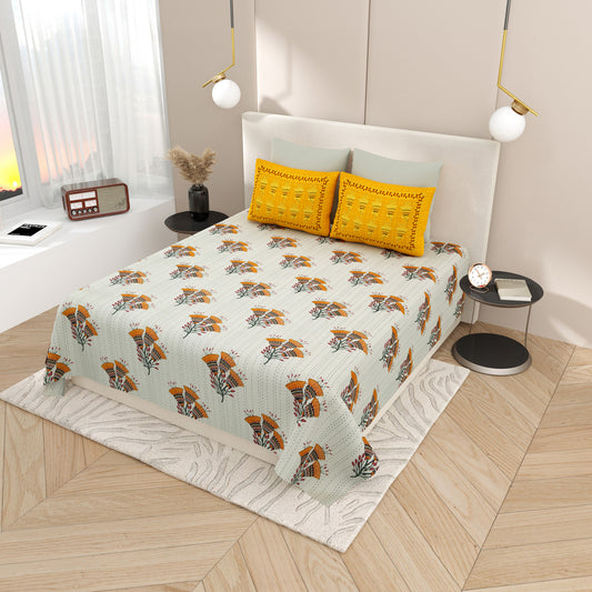 Premium Cotton Bedsheet Super King Size(108 X 108)Inches