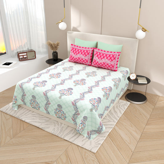 Premium Cotton Bedsheet Super King Size(108 X 108)Inches