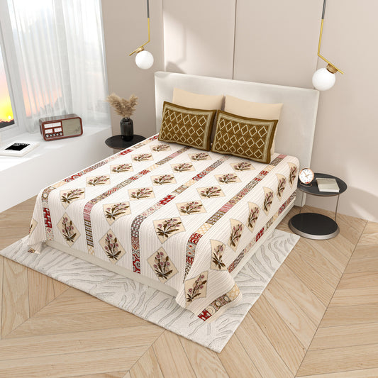 Premium Cotton Bedsheet Super King Size(108 X 108)Inches