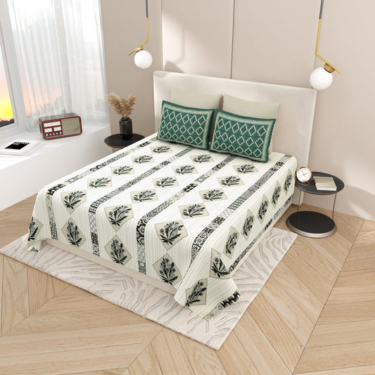 Premium Cotton Bedsheet Super King Size(108 X 108)Inches