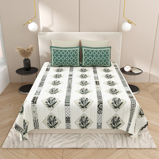 Premium Cotton Bedsheet Super King Size(108 X 108)Inches