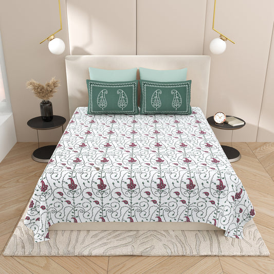 Premium Cotton Bedsheet Super King Size(108 X 108)Inches