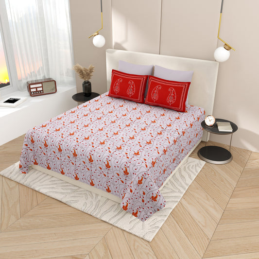 Premium Cotton Bedsheet Super King Size(108 X 108)Inches