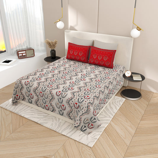Premium Cotton Bedsheet Super King Size(108 X 108)Inches