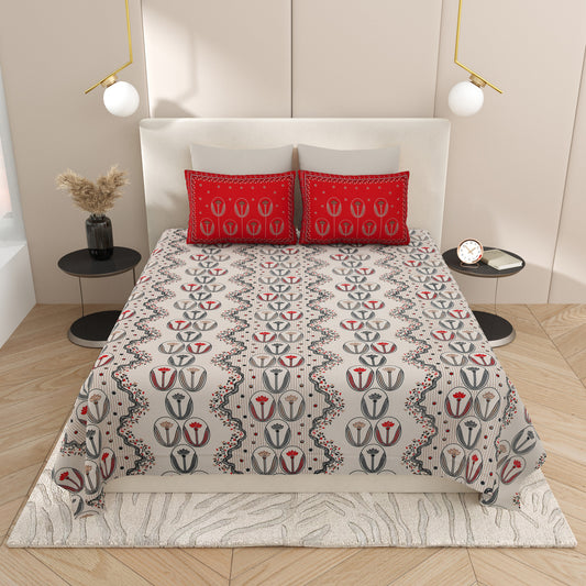 Premium Cotton Bedsheet Super King Size(108 X 108)Inches